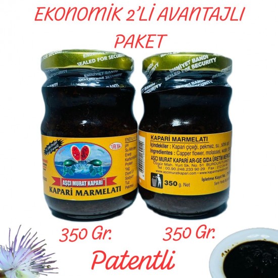 Şekersiz Kapari Marmeladı (PATENTLİ) 350 GR. (2 ADET) Şekersiz Kapari Marmeladı (PATENTLİ) 350 GR. (2 ADET)