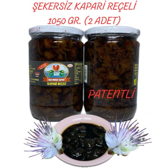 Şekersiz Kapari Reçeli (PATENTLİ) 1050 GR. (2 ADET) Şekersiz Kapari Reçeli (PATENTLİ) 1050 GR. (2 ADET)