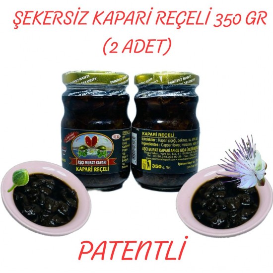 Şekersiz Kapari Reçeli (PATENTLİ) 350 GR. (2 ADET) Şekersiz Kapari Reçeli (PATENTLİ) 350 GR. (2 ADET)