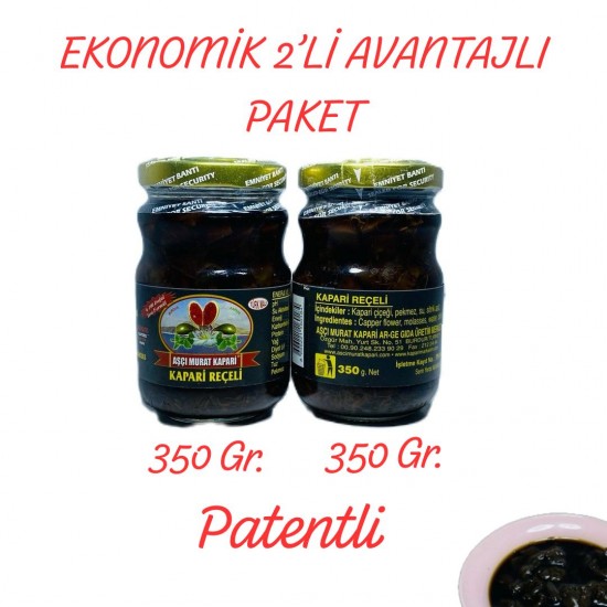Şekersiz Kapari Reçeli (PATENTLİ) 350 GR. (2 ADET) Şekersiz Kapari Reçeli (PATENTLİ) 350 GR. (2 ADET)