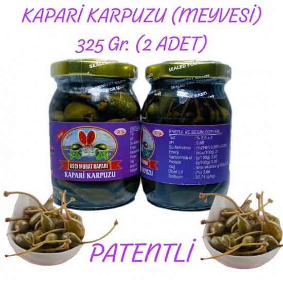 KAPARİ KARPUZU Meyvesi (PATENTLİ) 325 GR. ( 2 ADET ) KAPARİ KARPUZU Meyvesi (PATENTLİ) 325 GR. ( 2 ADET )