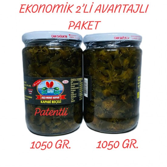 KAPARİ REÇELİ (PATENTLİ) 1050 GR. (2 ADET) KAPARİ REÇELİ (PATENTLİ) 1050 GR. (2 ADET)
