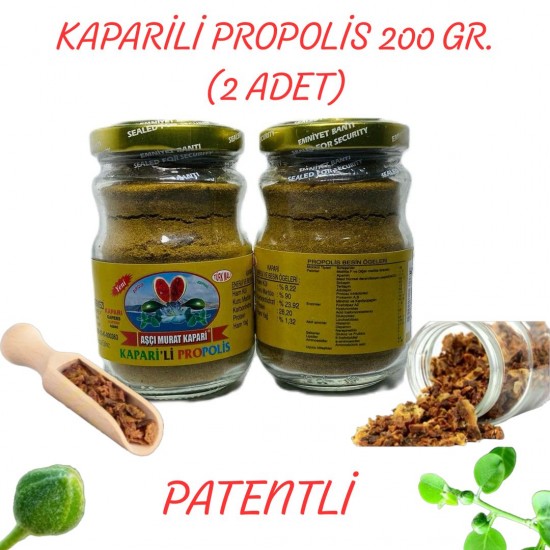 Kaparili Propolis (PATENTLİ) 200 GR. (2 ADET Kavanoz) Kaparili Propolis (PATENTLİ) 200 GR. (2 ADET Kavanoz)