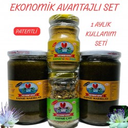 Kapari Marmeladı-Kapari Dökme Çayı-Kaparili Propolis  (1 Aylık Set)  2,370 GR.