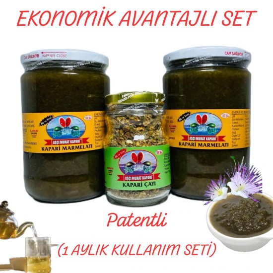 Kapari Marmeladı-Kapari Dökme Çayı (1 Aylık Set) 2,170 GR. Kapari Marmeladı-Kapari Dökme Çayı (1 Aylık Set) 2,170 GR.