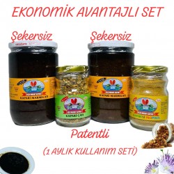Şekersiz Kapari Marmeladı-Kapari Dökme Çayı-Kaparili Propolis  (1 Aylık Set)  2,370 GR.