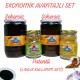 Şekersiz Kapari Marmeladı-Kapari Dökme Çayı-Kaparili Propolis (1 Aylık Set) 2,370 GR. Şekersiz Kapari Marmeladı-Kapari Dökme Çayı-Kaparili Propolis (1 Aylık Set) 2,370 GR.