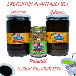 Şekersiz Kapari Marmeladı-Kapari Dökme Çayı  (1 Aylık Set)  2,170 GR.