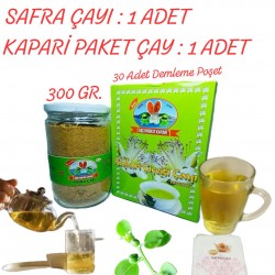 SAFRA ÇAYI (300 GR)-KAPARİ PAKET ÇAY (30 Adet Demleme Doğal Poşet)