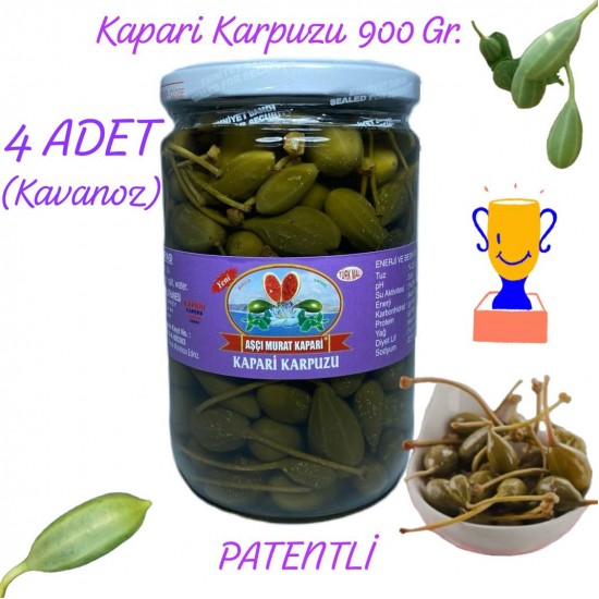 Kapari Karpuzu-Kapari DÖKME Çay-Kapari Turşusu  (1 Aylık Set)  8.200 GR.